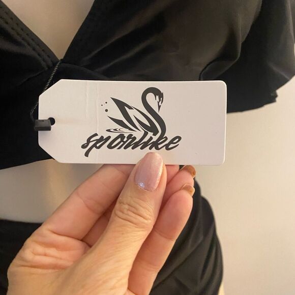 New Sporlike High waisted Rumba Swimsuit Bikini Sz M - Picture 5 of 7